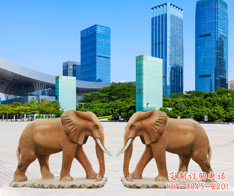 周口雕刻石雕大象的