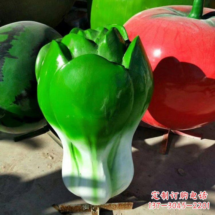 周口新鲜收获白菜雕塑把握幸福