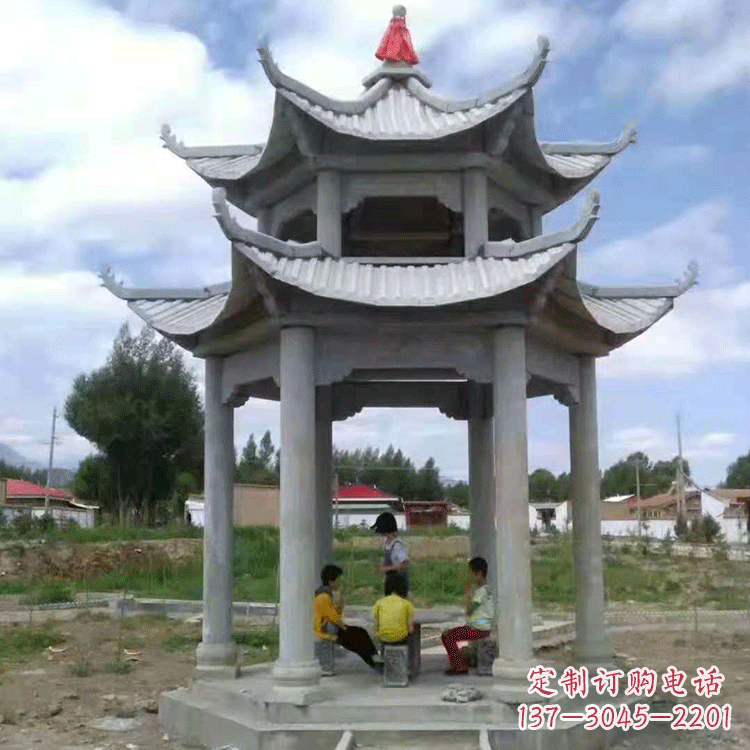 周口中式庭院石凉亭