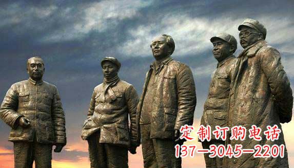 周口八路军领袖伟人铜雕 (2)