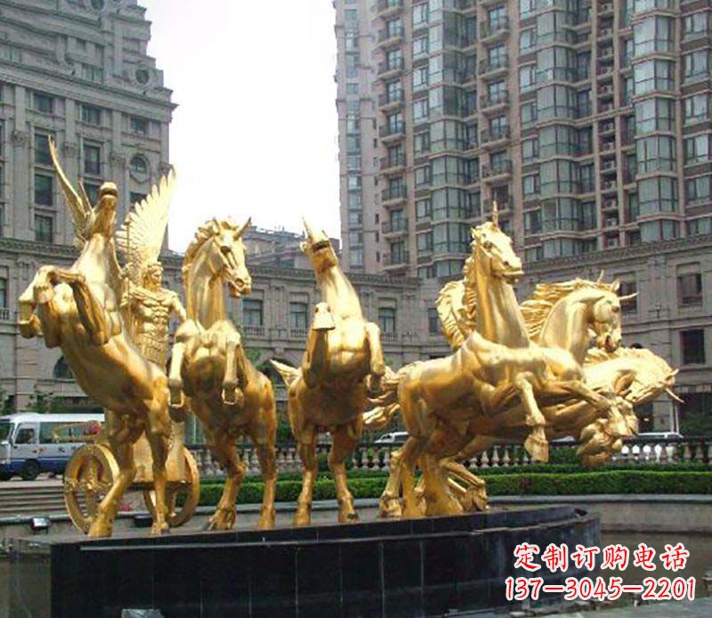 周口八马群阿波罗铜雕