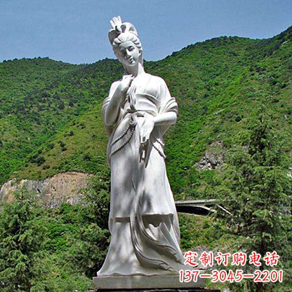 周口褒姒汉白玉石雕像-中国古代(西周时期)美女雕塑