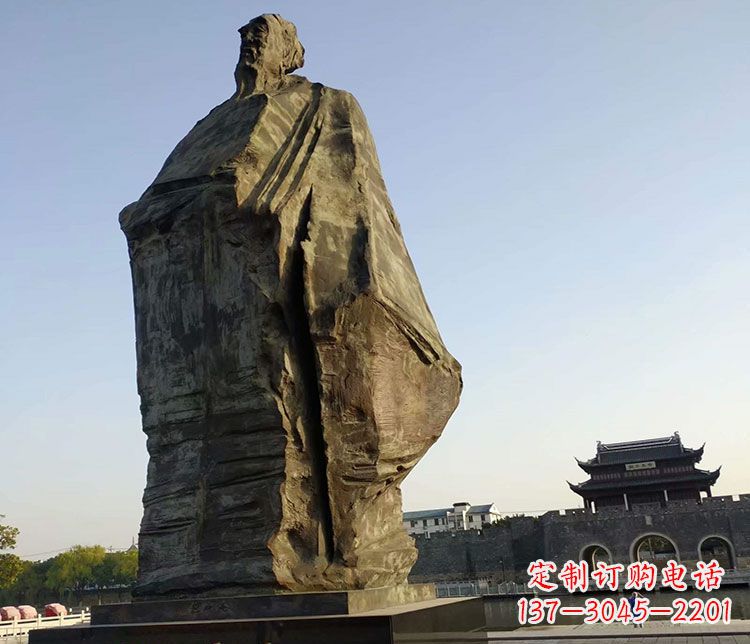 周口北宋文学家范仲淹石雕