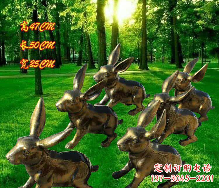 周口奔跑的兔子雕塑