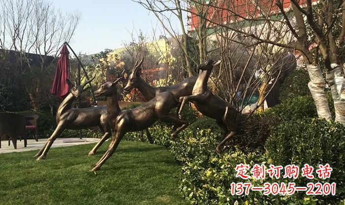 周口奔跑的小鹿铜雕