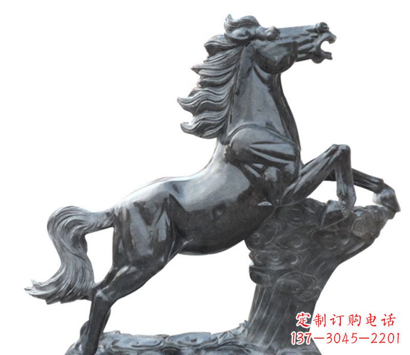 周口奔跑黑马石雕公园动物摆件