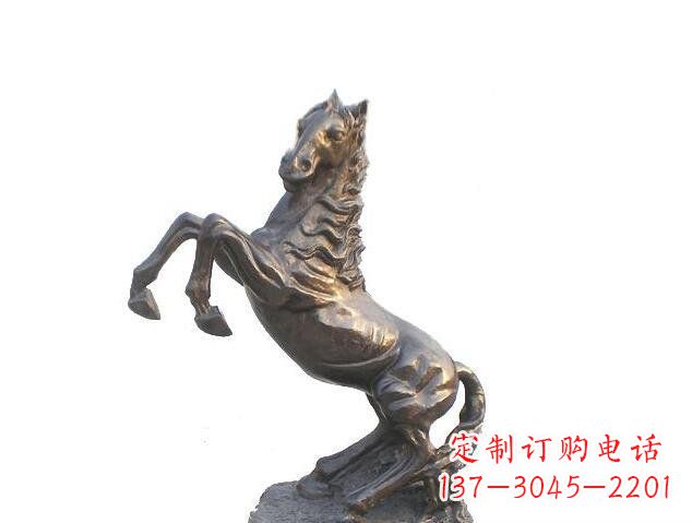 周口精美的奔腾马铜镀铜动物雕塑