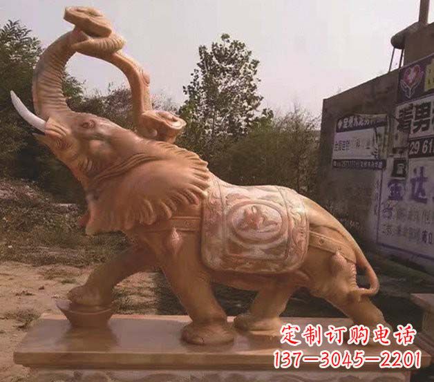 周口大象雕塑鼻卷如意
