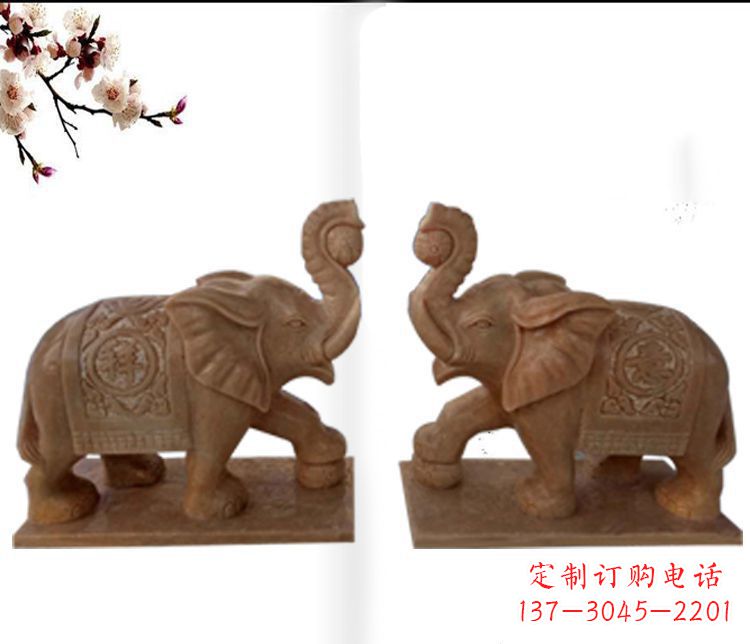 周口精美大象石雕