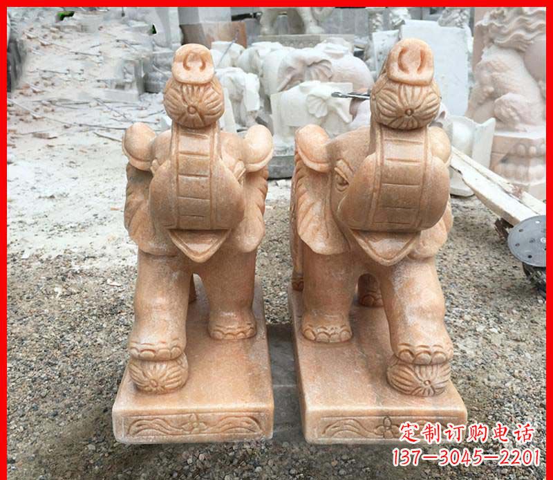 周口小象石雕创意礼品传递爱与温暖