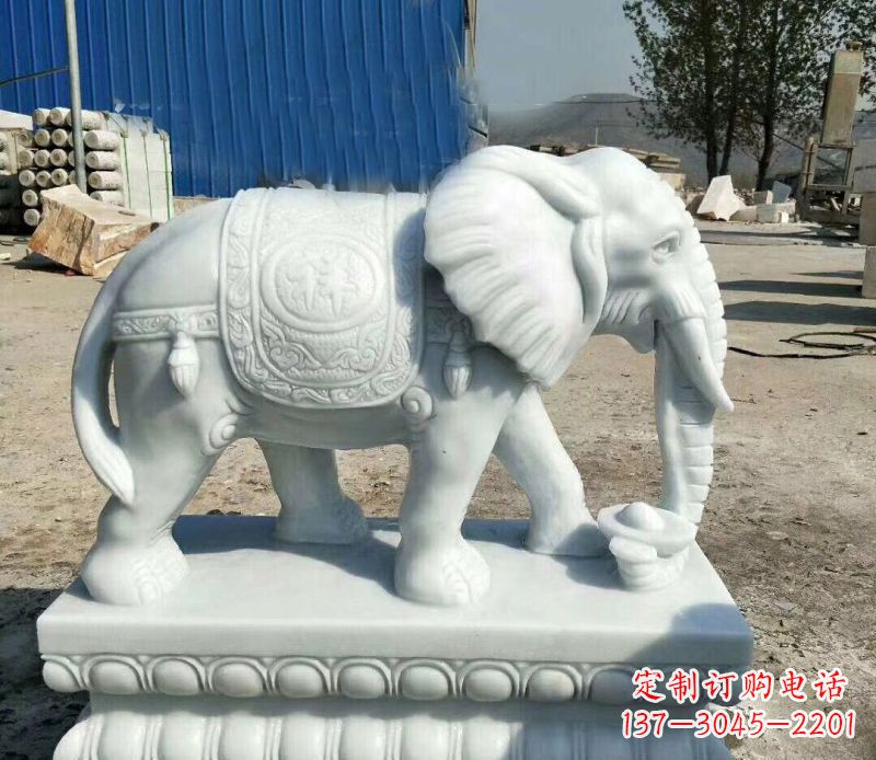 周口大象汉白玉吊坠