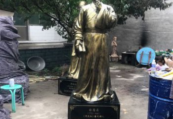 周口白居易仿铜雕像经典中国古代诗人的艺术再现