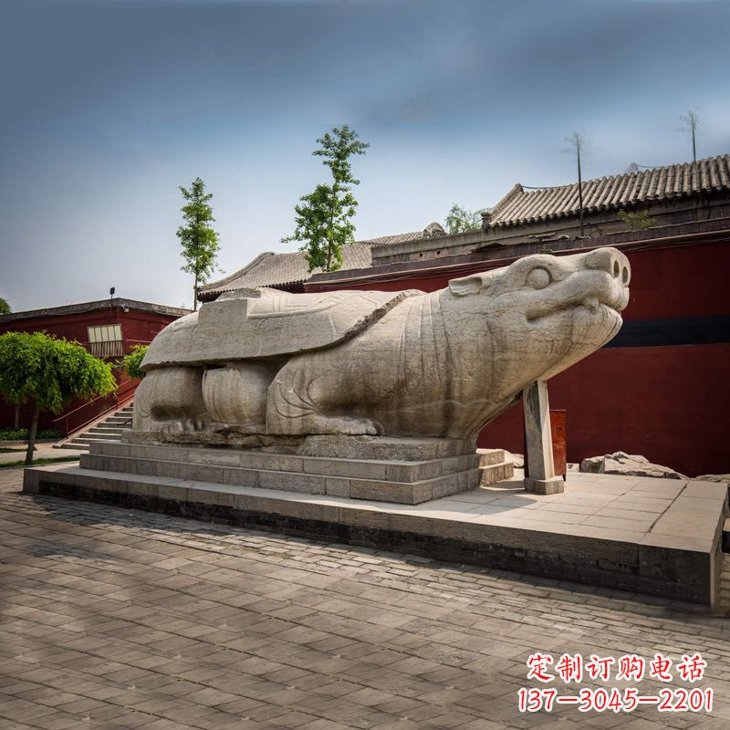 周口赑屃身上有佛的雕塑-寺庙景点广场神兽动物雕塑
