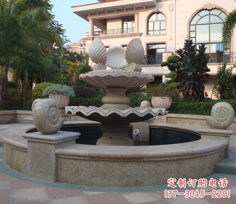 周口别墅景观多层喷泉石雕