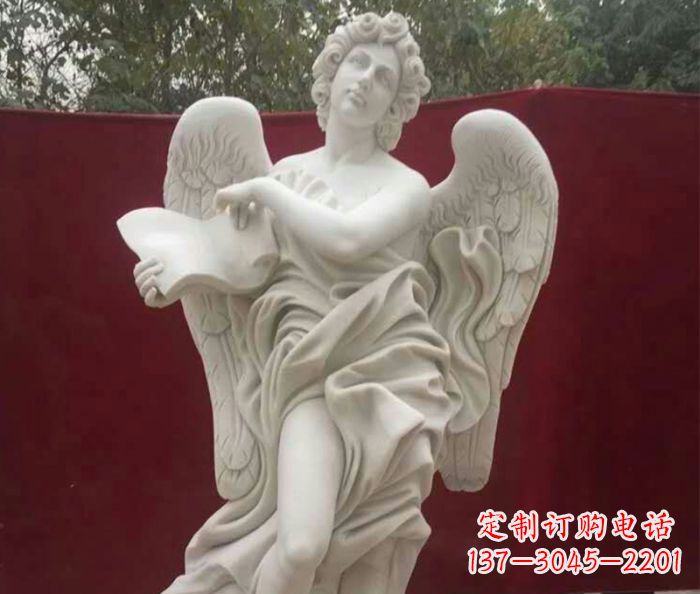 周口别墅景观天使人物石雕 (2)