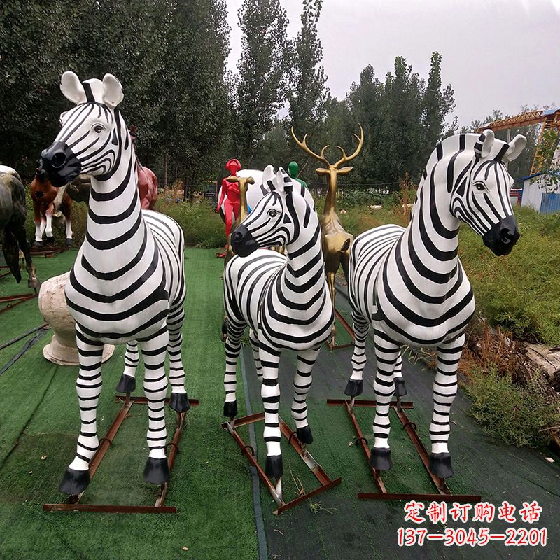 周口玻璃钢斑马仿真雕塑