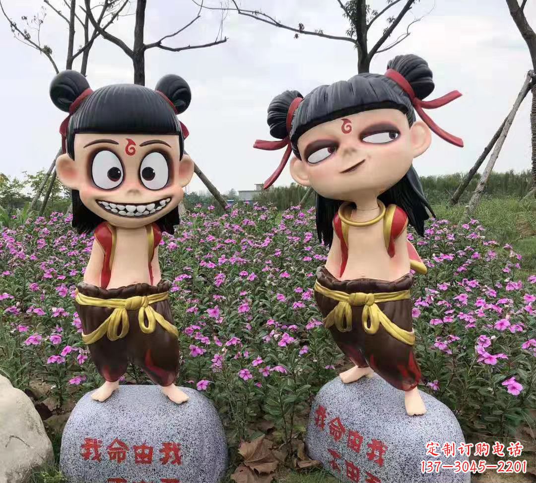周口玻璃钢彩绘哪吒