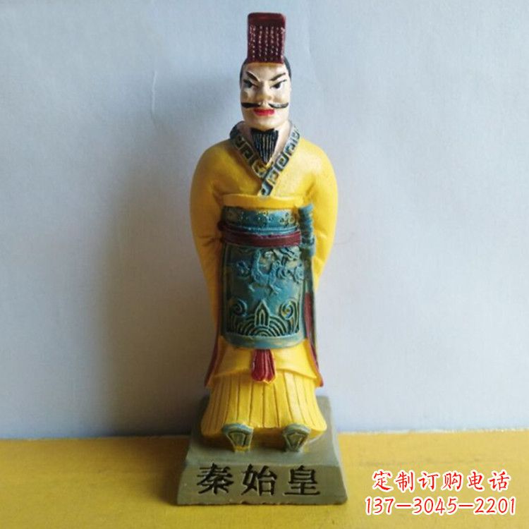 周口玻璃钢彩绘秦始皇雕塑