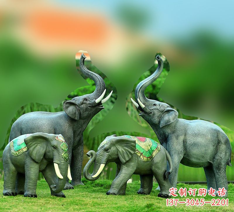 周口玻璃钢大象雕塑——把大象的优雅带入现代