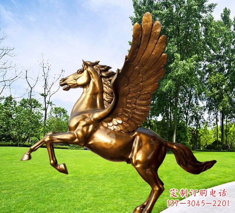 周口玻璃钢仿铜动物马雕塑精美的艺术品