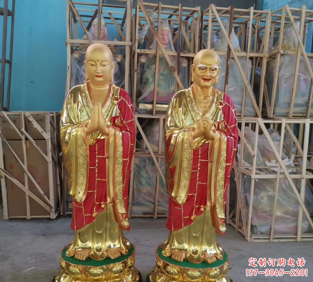 周口玻璃钢仿铜佛像雕塑给寺庙景观增添神秘韵味