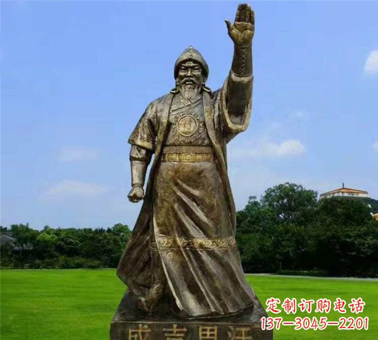 周口玻璃钢成吉思汗雕塑