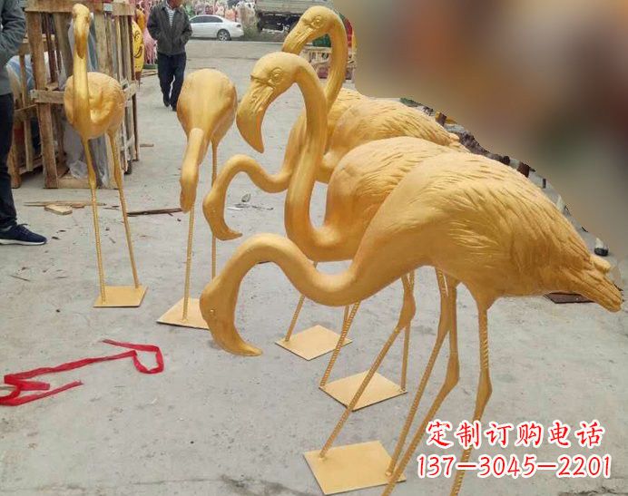 周口火烈鸟雕塑仿铜雕塑的精美杰作