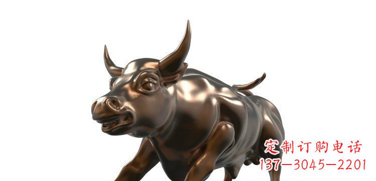 周口玻璃钢仿铜牛公园动物雕塑_1
