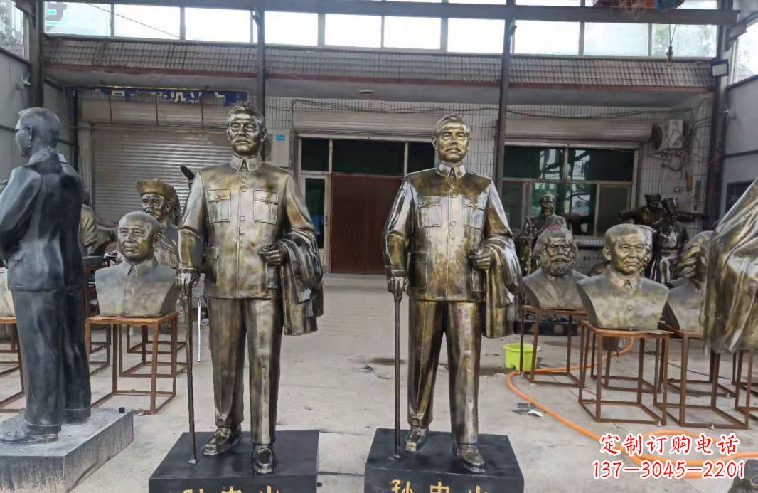 周口玻璃钢仿铜校园景区伟人孙中山雕塑
