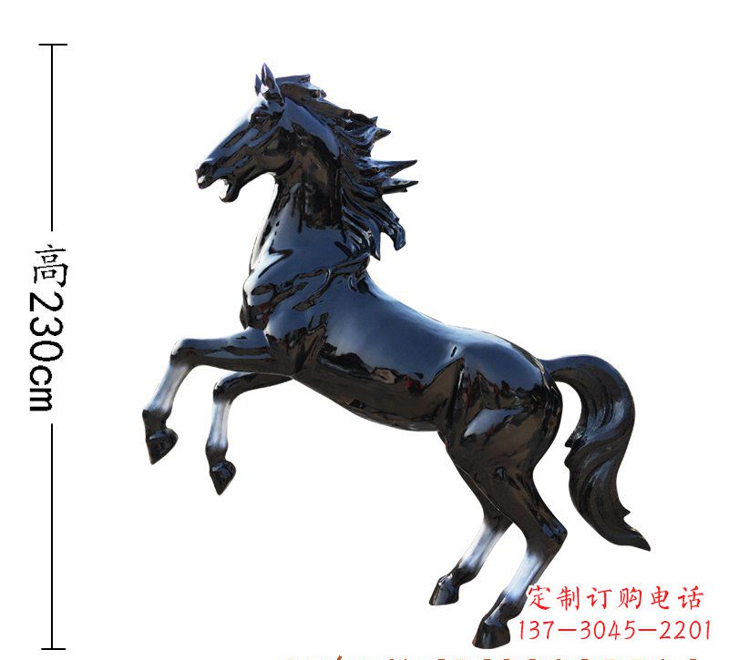 周口玻璃钢仿真黑马雕塑