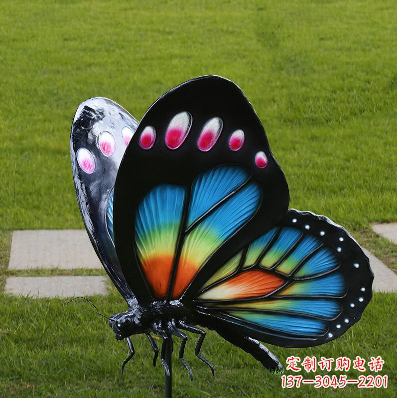 周口玻璃钢制作的蝴蝶雕塑