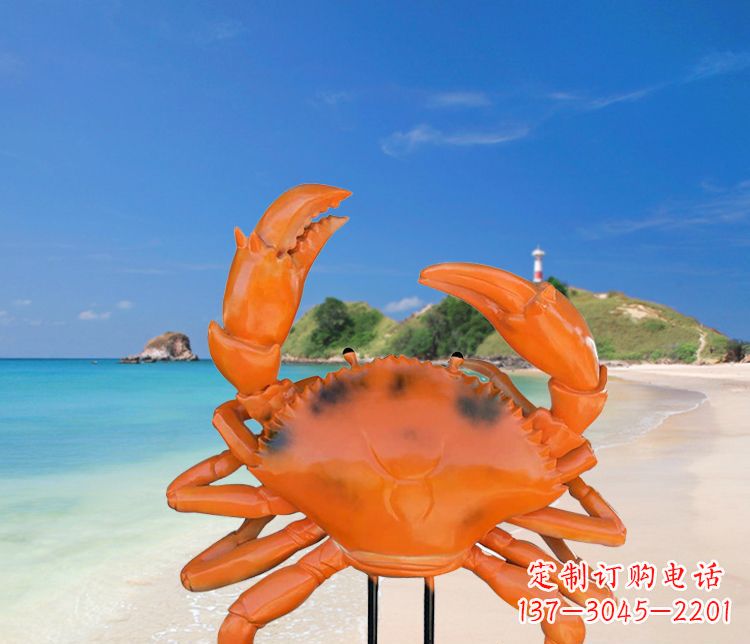周口玻璃钢螃蟹雕塑