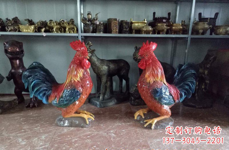 周口玻璃钢公鸡雕塑
