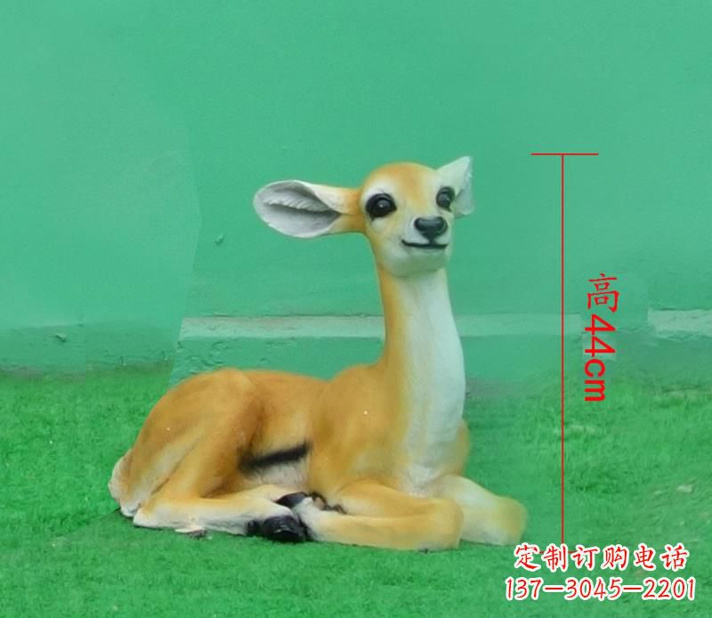 周口玻璃钢公园仿真动物羚羊雕塑