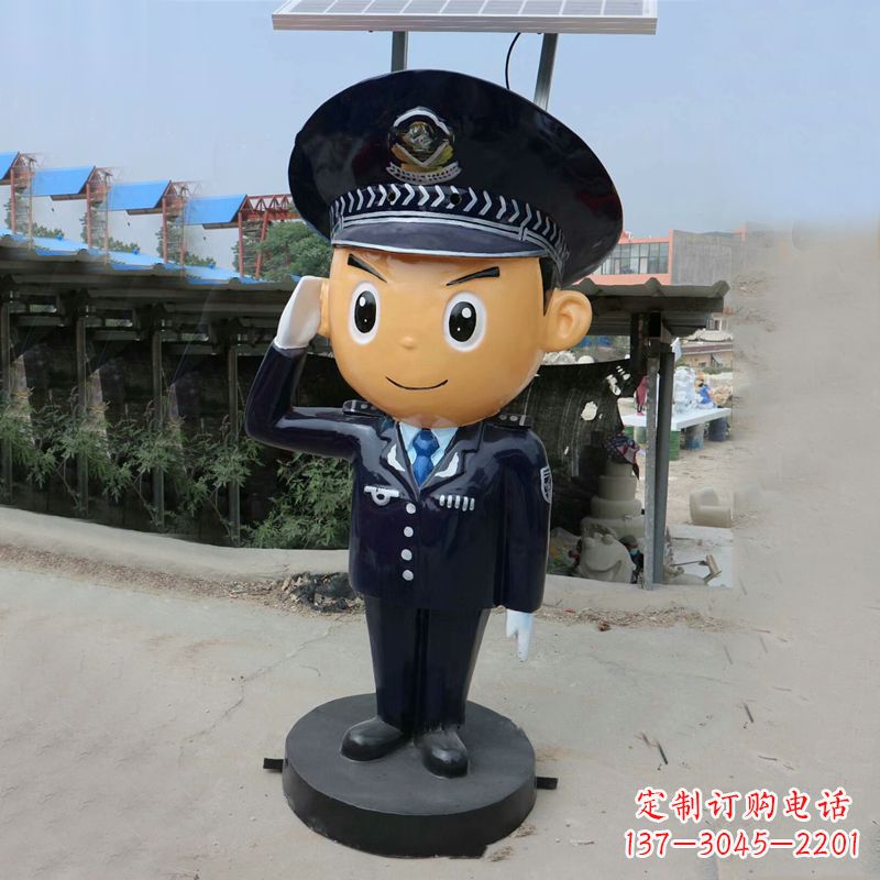 周口警察雕塑守护社会和谐