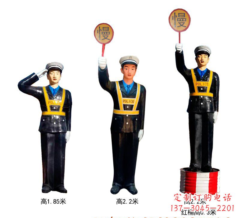 周口玻璃钢警察雕塑象征警察的英勇