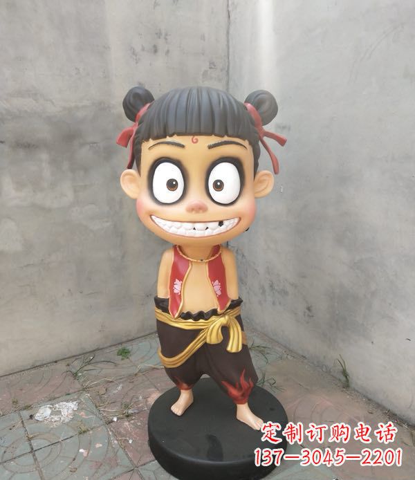 周口玻璃钢雕刻的神话传说——哪吒