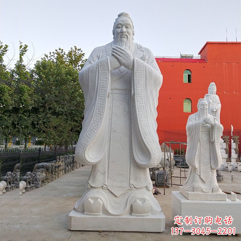 周口玻璃钢制作的孔子雕塑