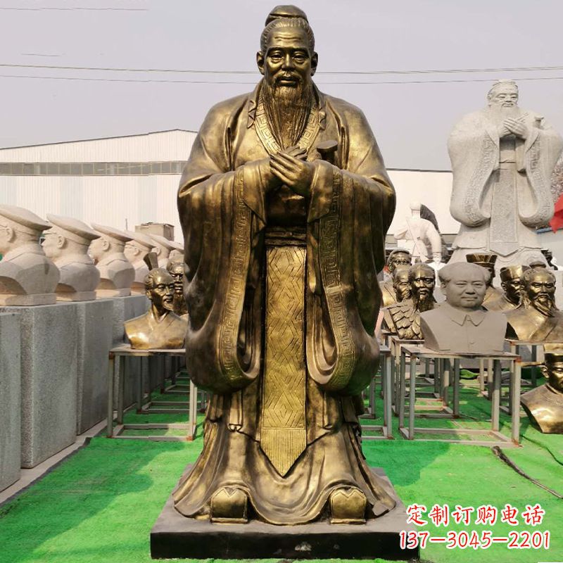 周口玻璃钢制孔子雕塑