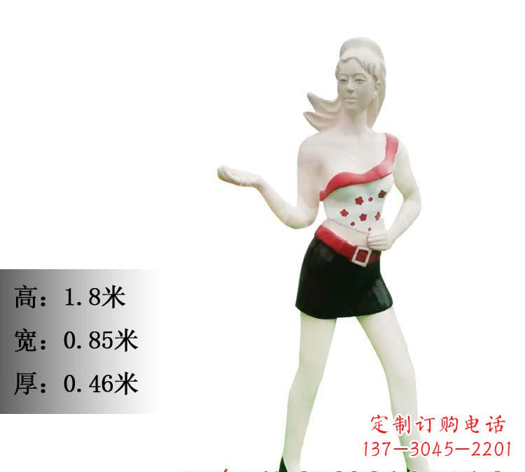 周口玻璃钢美女雕塑精致细腻的艺术精品