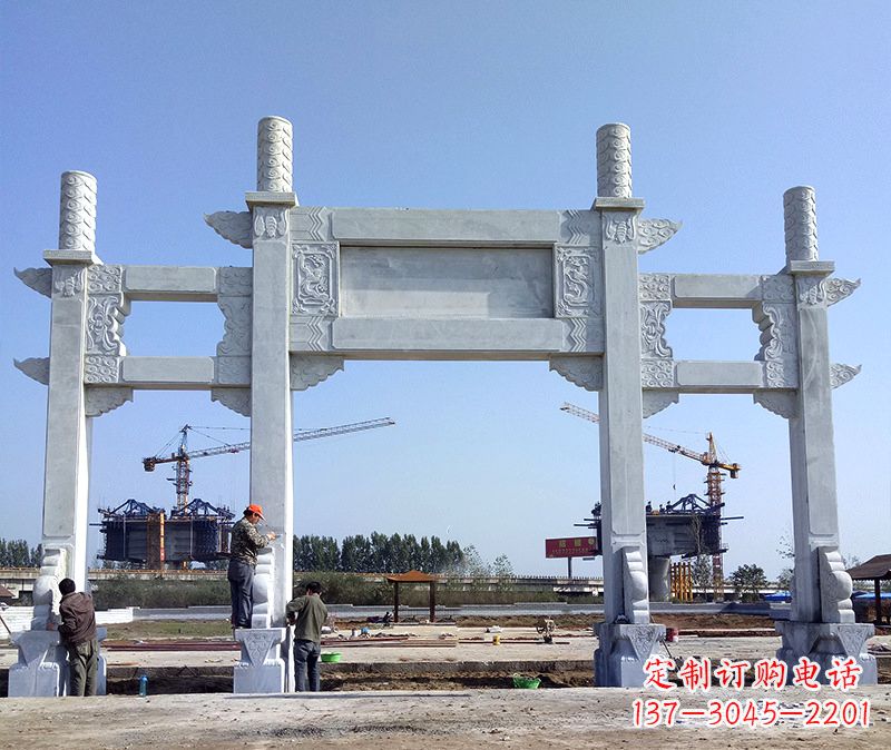 周口玻璃钢牌坊雕塑美丽的艺术与历史结合