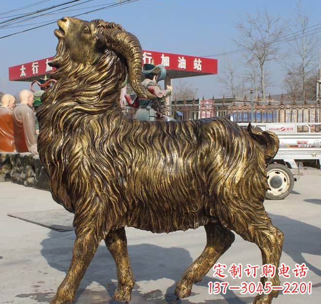 周口玻璃钢山羊雕塑——让艺术之美绽放