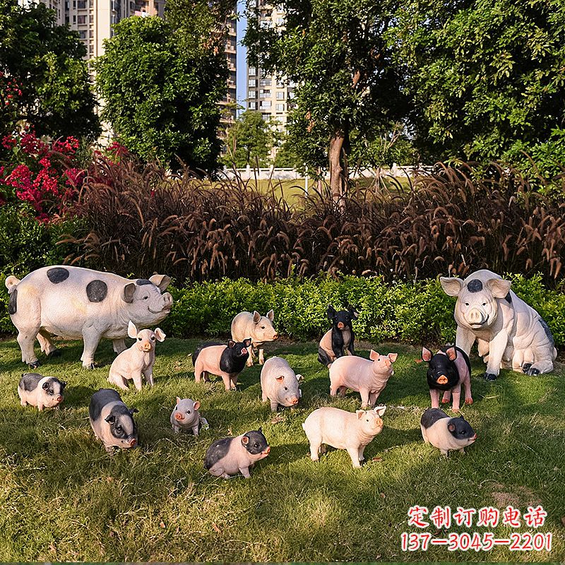 周口玻璃钢树脂仿真动物雕塑——公园农家院精美装饰