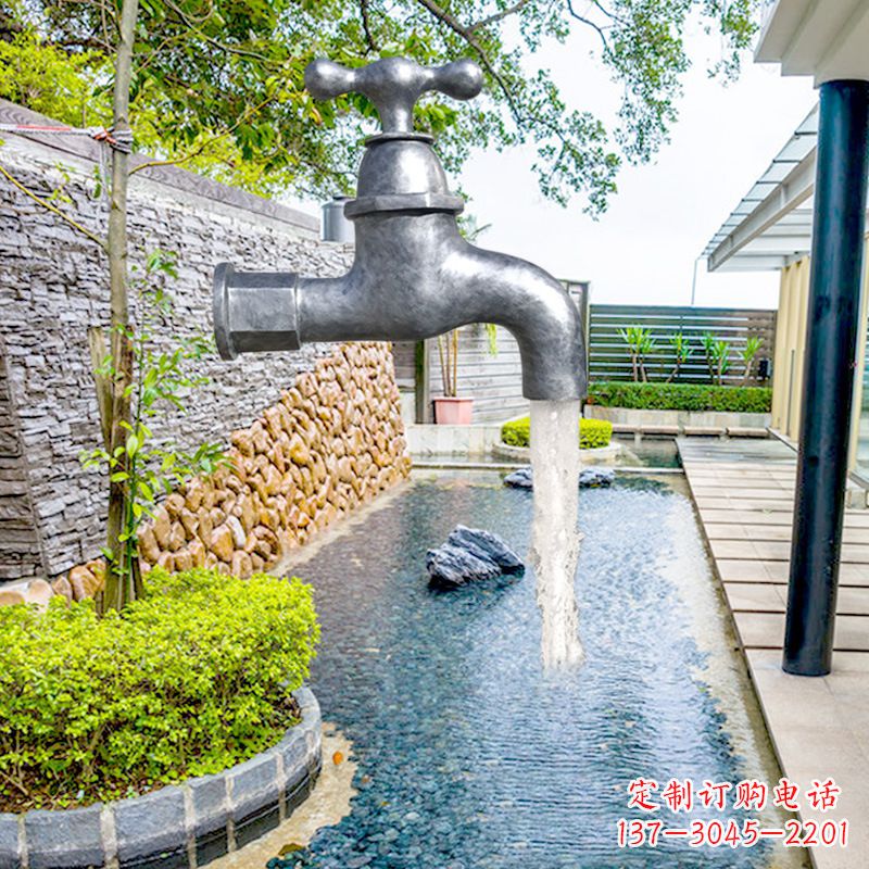 周口玻璃钢水龙头喷泉雕塑精美绝伦
