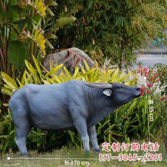 周口玻璃钢水牛雕塑——象征力量的艺术作品