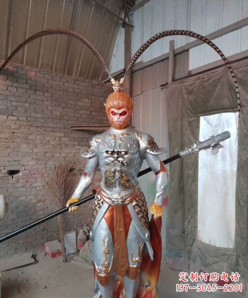 周口玻璃钢孙悟空传承古老神话的雕塑
