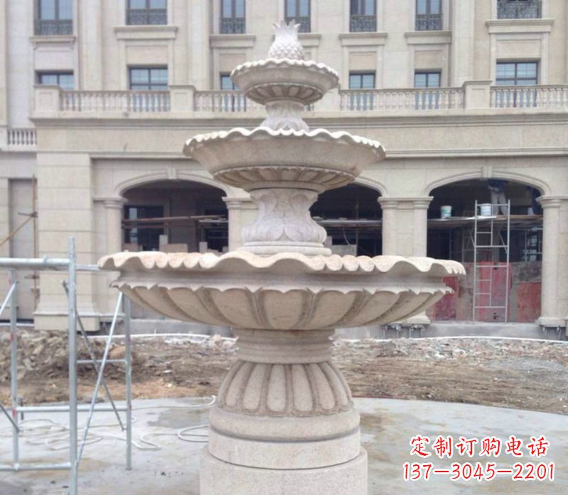 周口菠萝多层喷泉石雕——精美而多变的艺术品