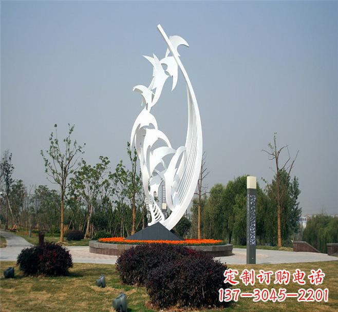 周口不锈钢爱心大雁雕塑