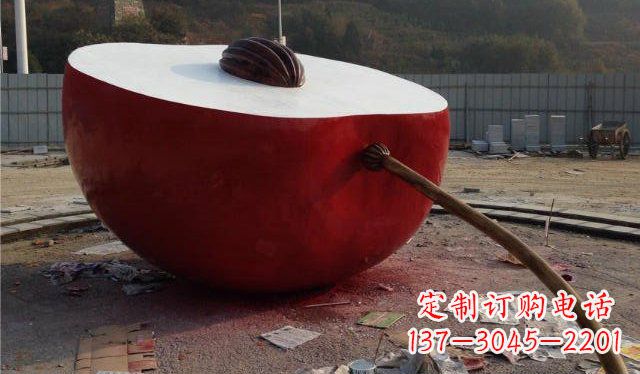周口精美不锈钢苹果雕塑