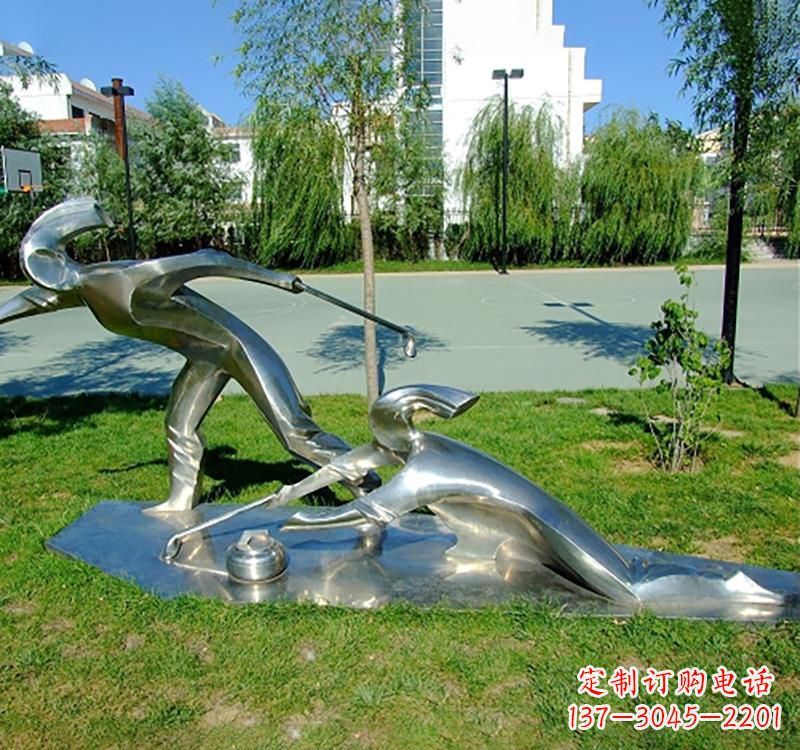 周口不锈钢冰壶雕塑——一种艺术形式